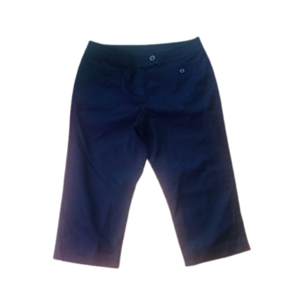 Long Bermuda Black Shorts or Capris Pants Size 8 P (Petite)